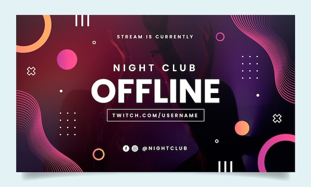 Gradient night club twitch hintergrund