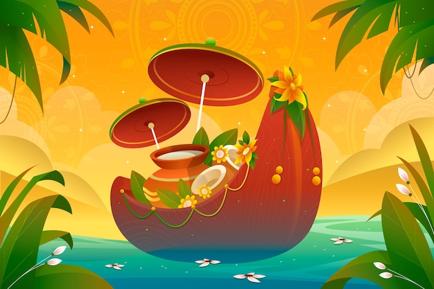 Gradient-Onam-Tag-Illustration