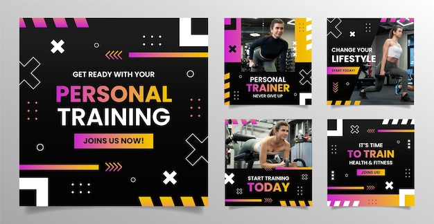 Gradient personal trainer instagram posts