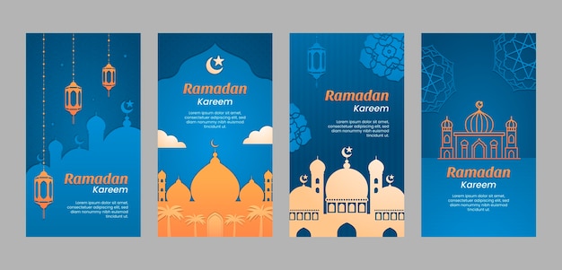 Gradient ramadan instagram geschichten sammlung