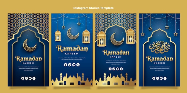 Gradient ramadan instagram geschichten sammlung