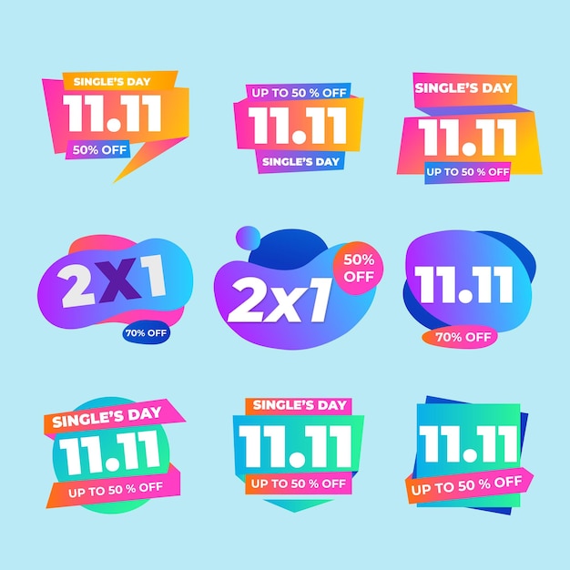 Gradient Single-S-Tag-Verkäufe Etiketten Sammlung Design Vektor-Illustration