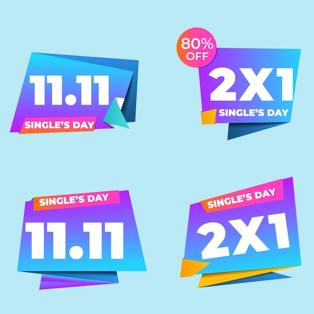 Gradient Single-S-Tag-Verkäufe Etiketten Sammlung Design Vektor-Illustration