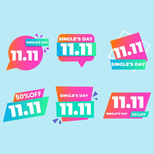 Gradient Single-S-Tag-Verkäufe Etiketten Sammlung Design Vektor-Illustration