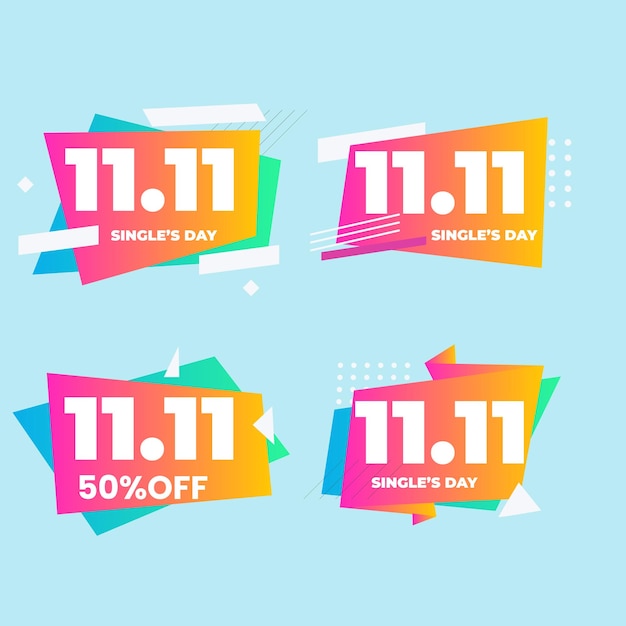 Gradient Single-S-Tag-Verkäufe Etiketten Sammlung Design Vektor-Illustration