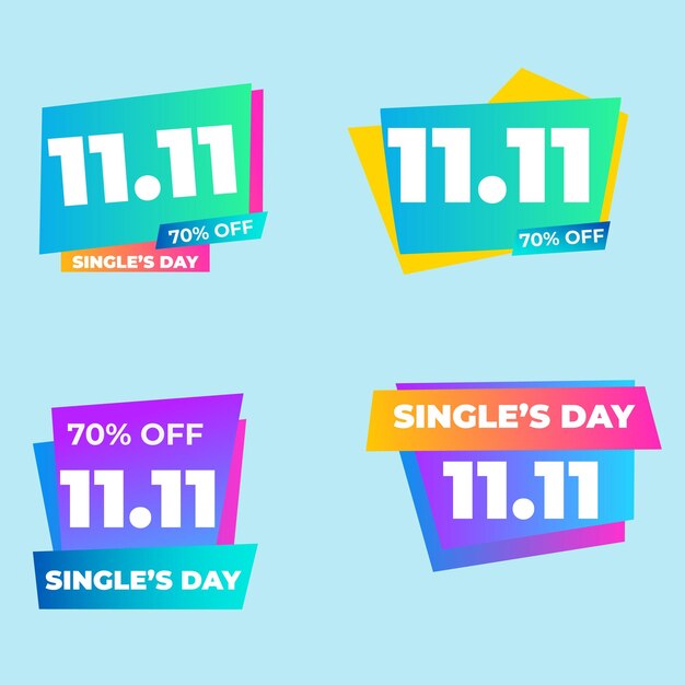 Gradient Single-S-Tag-Verkäufe Etiketten Sammlung Design Vektor-Illustration