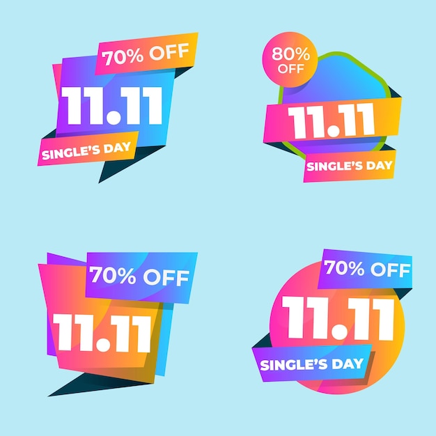 Gradient Single-S-Tag-Verkäufe Etiketten Sammlung Design Vektor-Illustration