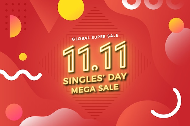 Gradient singles day konzept