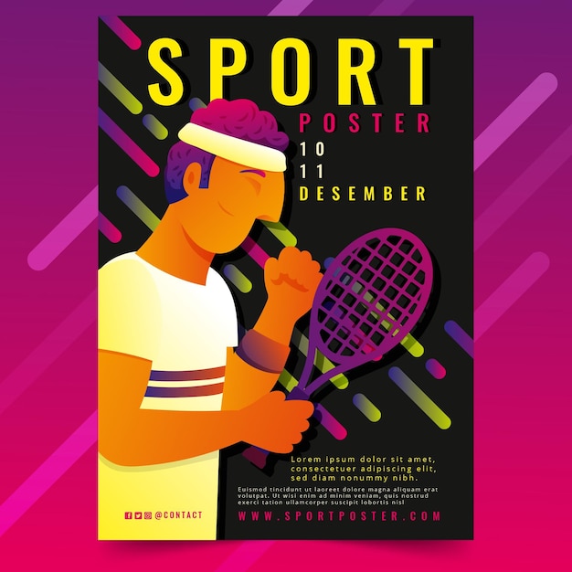 Gradient sportplakat