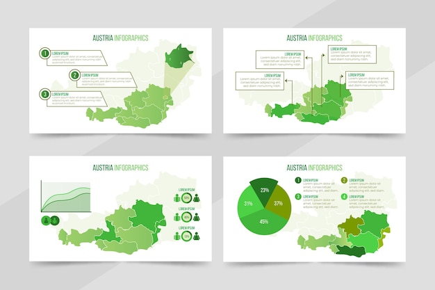 Gradient Österreich Karte Infografik