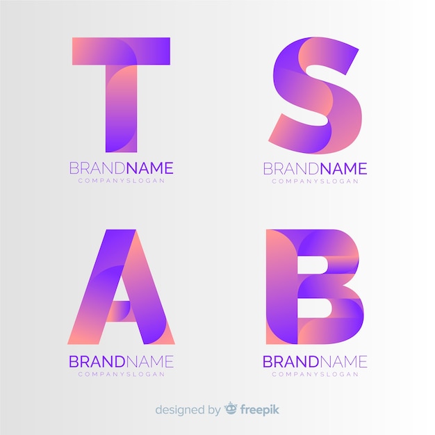 Gradient-Technologie-Logo-Vorlagen-Sammlung