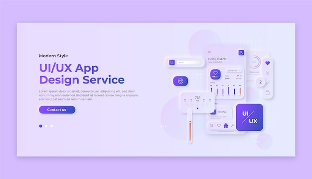 Vektor gradient ui/ux design-banner