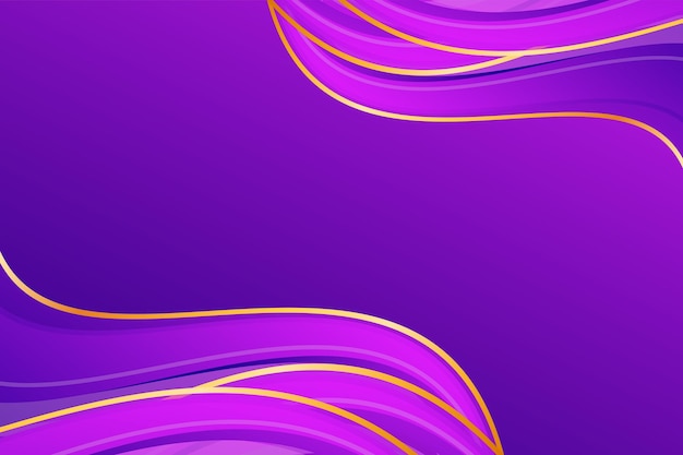 Gradient violett mit goldener Linie Hintergrunddesign