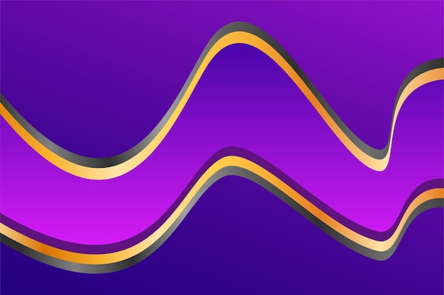 Gradient violett mit goldener Linie Hintergrunddesign