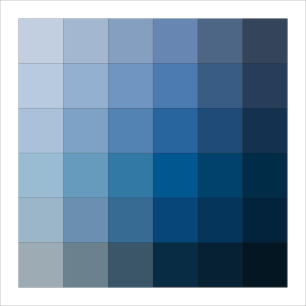 Vektor gradiente blaue quadrate bilden ein gitter symmetrische farbblöcke übergang cooltoned nahtlos