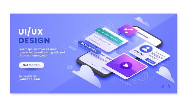 Gradientes mobiles ui- und ux-design