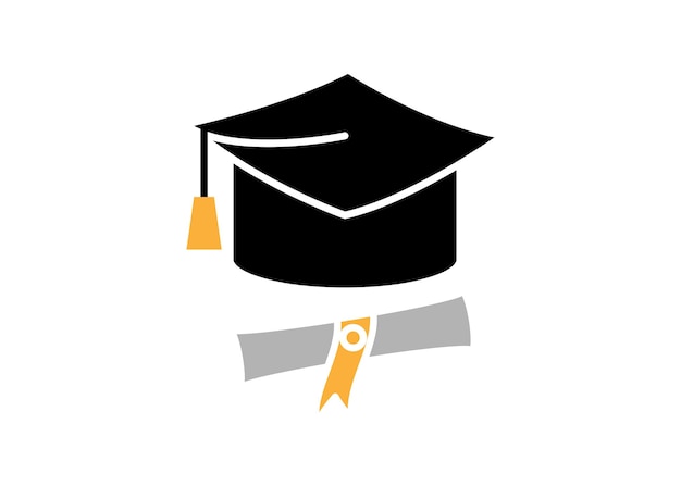 Graduierung Kappe Symbol Logo Design Vorlage Vektor isolierte Illustration
