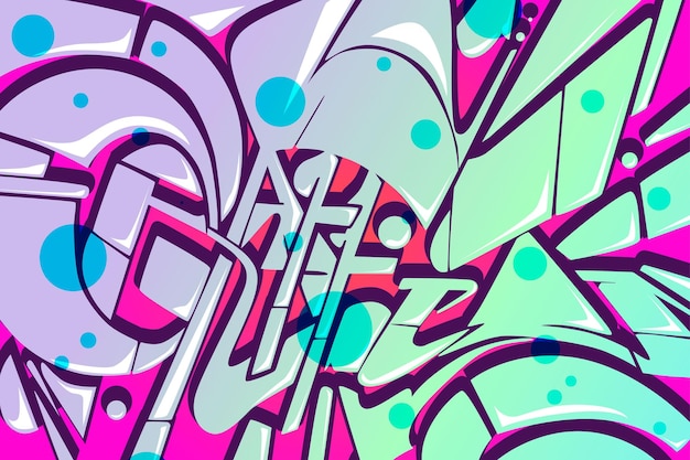 Vektor graffiti hintergrund an der wand abstrakt farbe subkulturell vektor rosa blau