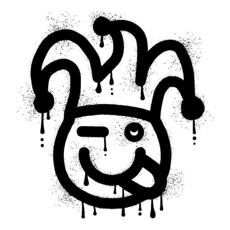 Vektor graffiti mit schwarzer sprayfarbe