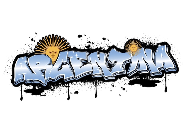 Graffiti-Schriftzug, Typografie-Kunstillustration