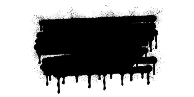 Graffiti spray-gemalte linien schwarze tintenflecken, die auf weißem hintergrund isoliert sind