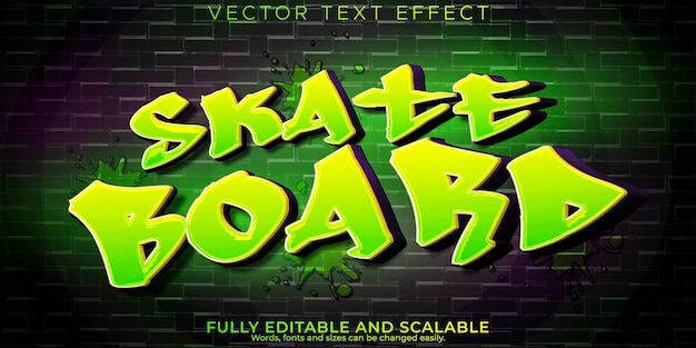 Graffiti-Texteffekt editierbarer Street- und Skate-Textstil