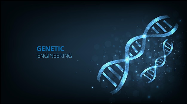 Grafik der dna mit futuristischem element