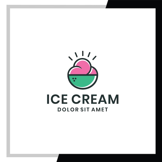 Vektor grafikdesign des eiscreme-logos