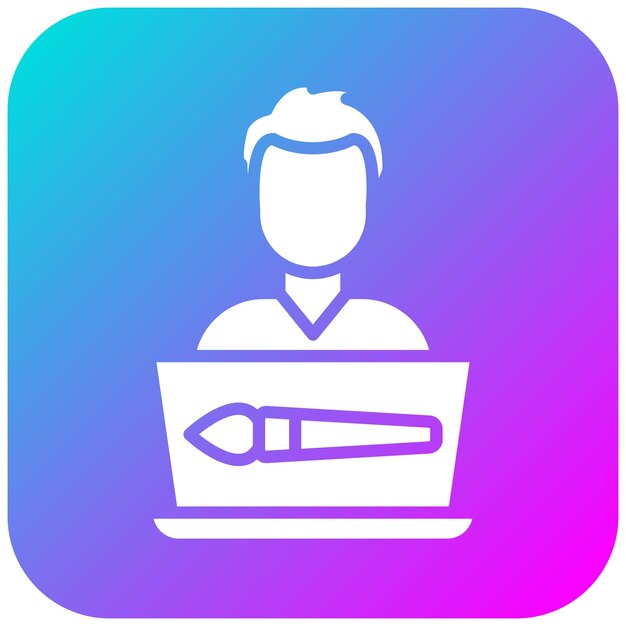 Grafikdesigner-Vektor-Symbol kann für Computerprogrammierung verwendet werden