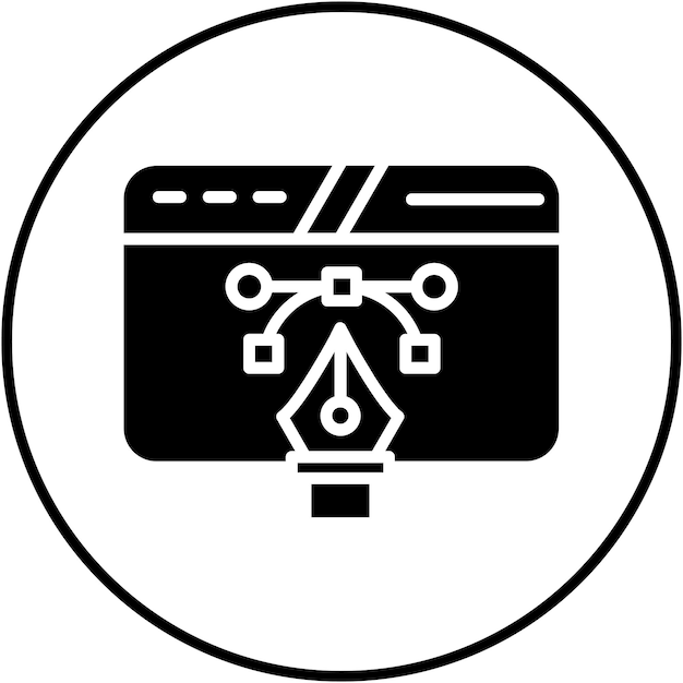 Grafikdesigner-Vektor-Symbol kann für den Ikonensatz Journalismus verwendet werden