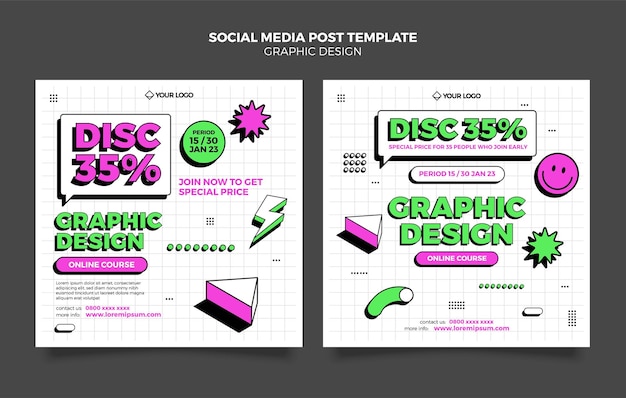 Grafikdesigner-Vorlage, Design-Kursvorlage