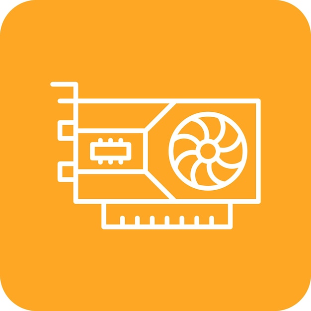 Grafikkartensymbol-Vektorbild Kann für Computer und Hardware verwendet werden