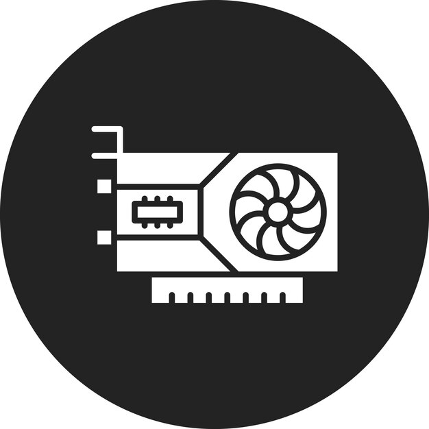 Grafikkartensymbol-Vektorbild Kann für Computer und Hardware verwendet werden