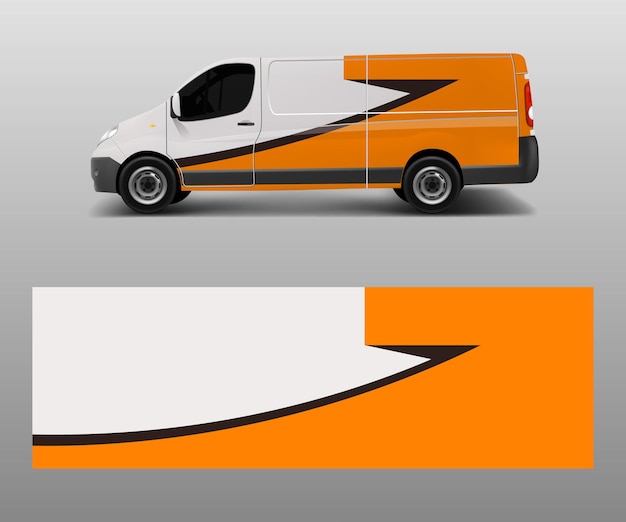 Vektor grafische abstrakte wellendesigns für wrap-fahrzeug-rennwagen-branding-auto pick-up truck und cargo van car wrap design vector