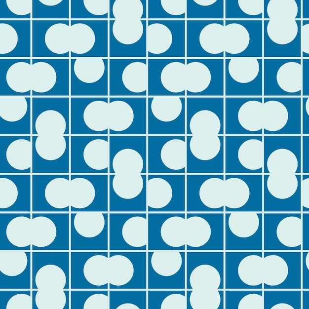 Grafische einfache Zierfliese, Vektor wiederholtes Muster aus Kreisen. Vintage Kunst abstrakte nahtlose Textur kann als Tapete und im Textildesign verwendet werden.