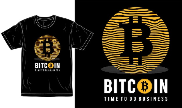 Grafische typografie und logo des bitcoin-t-shirt-designs