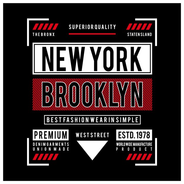 Grafische vektorillustration des new yorker typografie-t-shirts