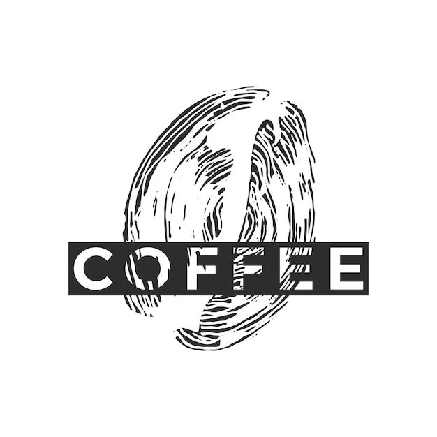 Grafisches symbol für kaffeebohnen