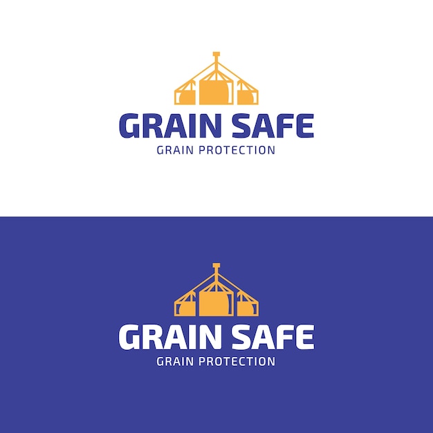 Grain-safe-logo-design mit symbolen