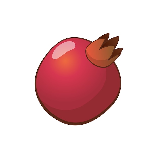 Granatapfel-cartoon-vektor-symbol