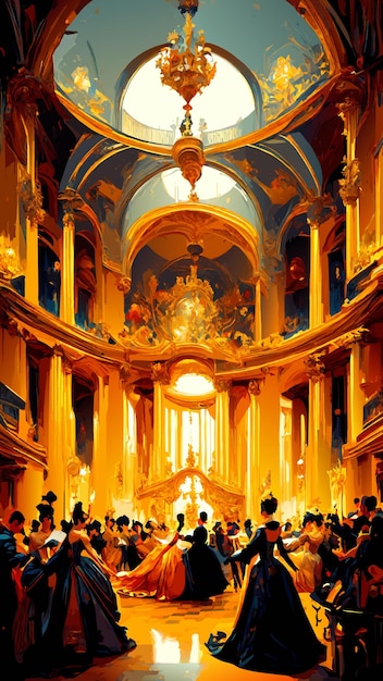 Vektor grand ball in the golden hall