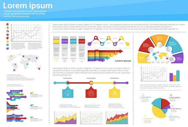 Graph set finanzen diagramm infografik