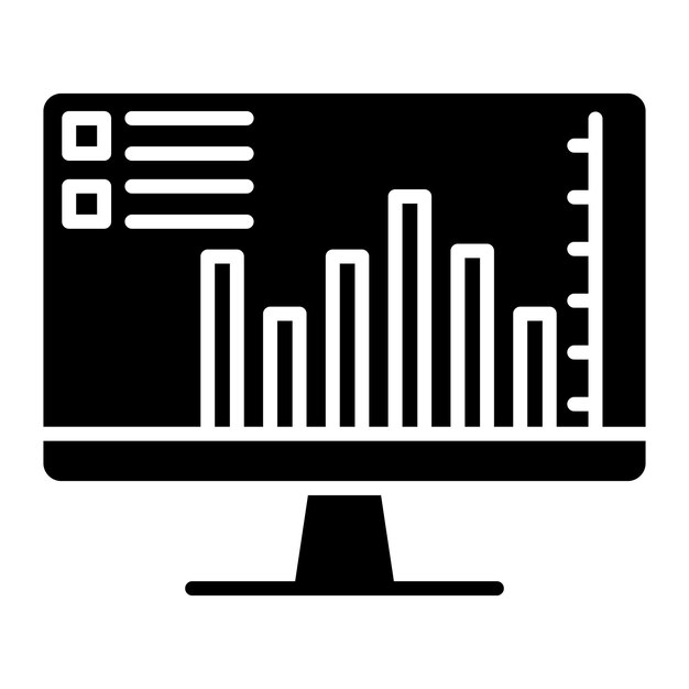 Graphische Darstellung Glyph Solid Black Illustration