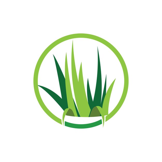 Gras-Logo-Vektorvorlage