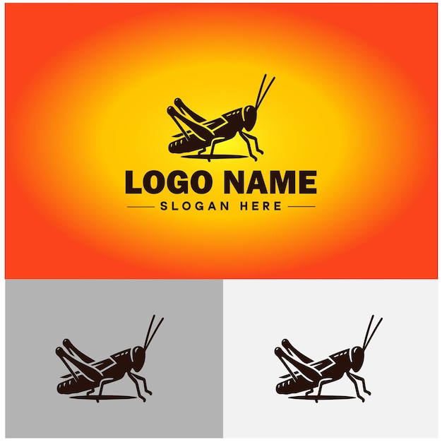 Grasshopper-logo, vektorkunst, symbolgrafiken für firmenmarke, geschäftssymbol, grasshopper-logo-vorlage