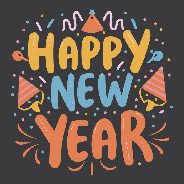 Gratis Vektor Glückliches Neujahr Design Ai generiert