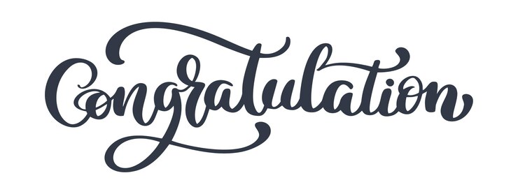 Vektor gratulation vintage schriftzug handgeschriebene vektor-illustration für die begrüßung