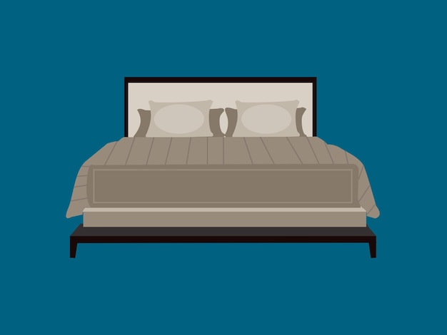 graue bettdecke auf bett nachttisch schlafzimmer tisch möbel