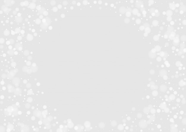Graue Flocke Grafik Hintergrund. Vektor Schneemuster