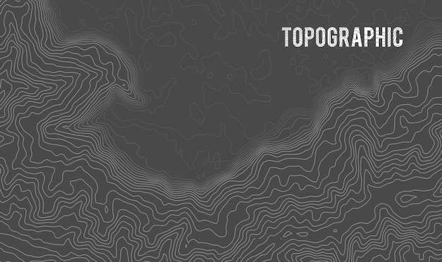 Graue Konturen Vektortopographie geographische Bergtopographie Vektorillustration topographisches Patte